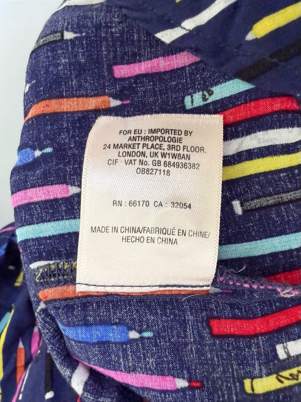 ANTHROPOLOGIE Colloquial 2 of 52 Conversations Blouse Colorful Pencil Crayons - Picture 9 of 9